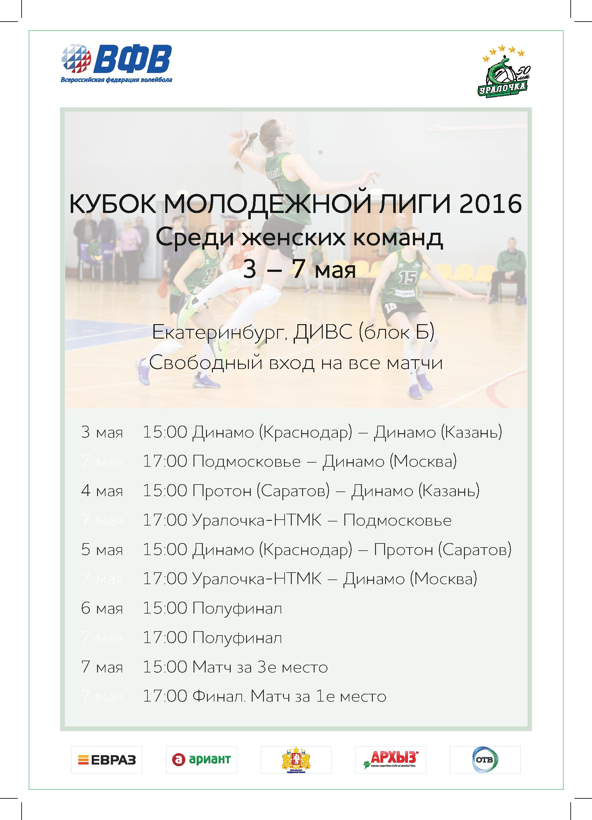 Кубок Молодежной Лиги 2016 среди женских команд